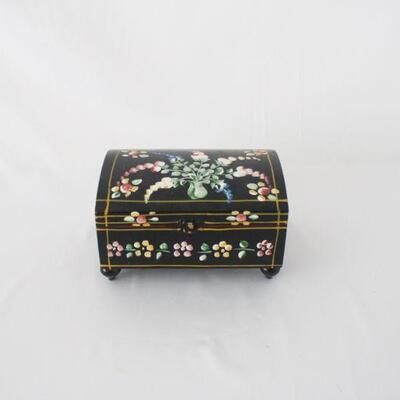 Lot #165: Vintage Hand Painted Mirror Box 