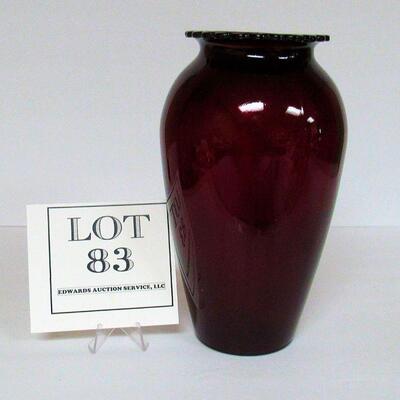 Anchor Hocking 9' hoover Vase Scalloped Top Rim 