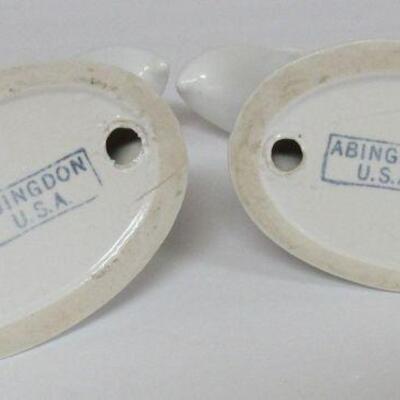 Abingdon Pottery Double Candleholders