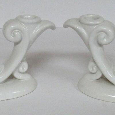 Abingdon Pottery Double Candleholders