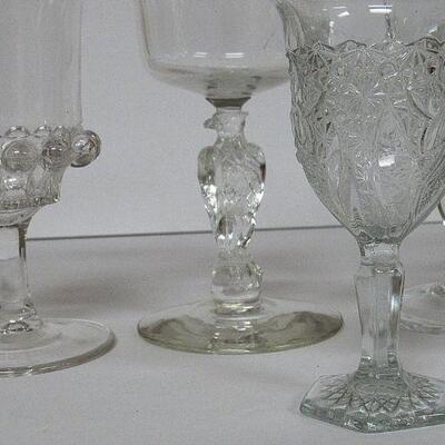  EAPG & Pressed Glass: Heisey Relish Dish, Pattee Cross Creamer, Bryce Atlas Goblet, Narcissus Wine More