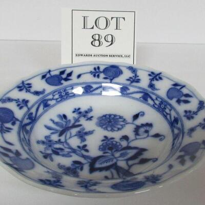 Beautiful Meissen Cauldon England Blue Onion Salad Bwol