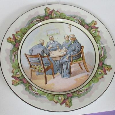 2 Old Plates, Wedgwood Ivanhoe Like Flow Blue, Bridgewood & Son England St Rict Whist Plate