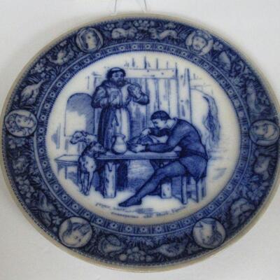 2 Old Plates, Wedgwood Ivanhoe Like Flow Blue, Bridgewood & Son England St Rict Whist Plate
