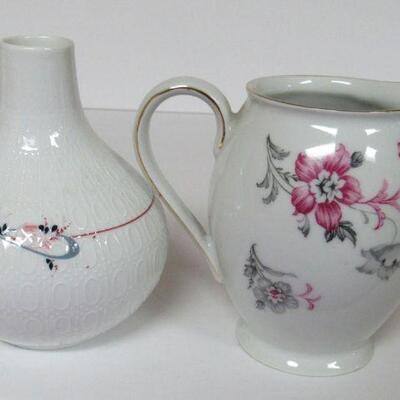 Vintage Rosenthal China Germany Vase, Pitcher, and Lighter - Read Description For More Info