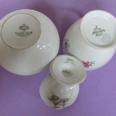 Vintage Rosenthal China Germany Vase, Pitcher, and Lighter - Read Description For More Info