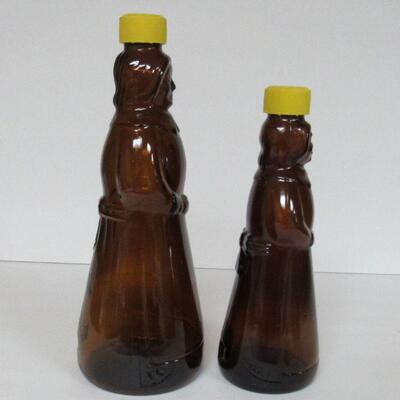 2 Vintage 1980s Mrs Butterworth's Glass Bottles