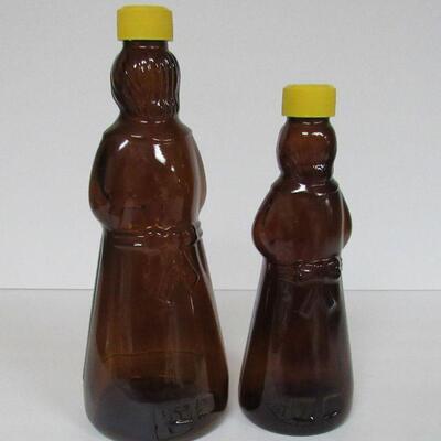 2 Vintage 1980s Mrs Butterworth's Glass Bottles