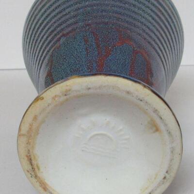 Vintage Drip Glaze Pottery Vase