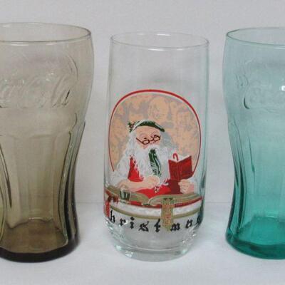 Coca Cola Lot of Dishes, 7 Plates, Glasses & More