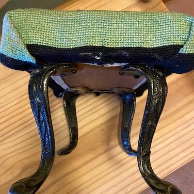 Needlepoint Floral foot stool