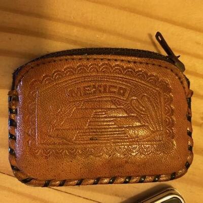 Leather pouch and a cigarette case