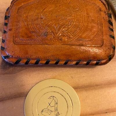Leather pouch and a cigarette case