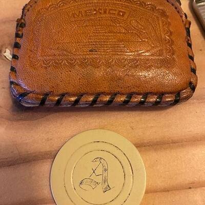 Leather pouch and a cigarette case
