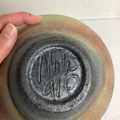 K- 100. Artisan Signed and Handcrafted Raku Pottery
