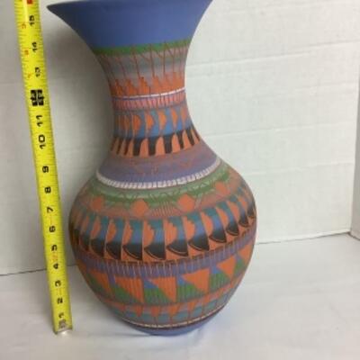 K - 108 Large Pottery Vase Signed by Craftsman, Ernie Watchman Nav
