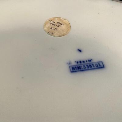 Lot 92 - Albert Jones Flow Blue Pekin Plate w/ Mug