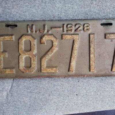 1928 New Jersey license plate
