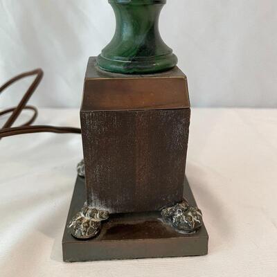 Lot 94 - Bronze Hibachi Urn, Metal Lamp & CloisonnÃ© Dish
