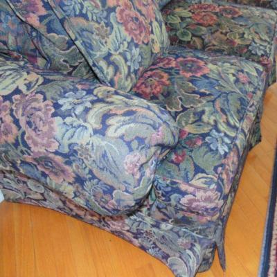 Upholstered Overstuffed Sofa