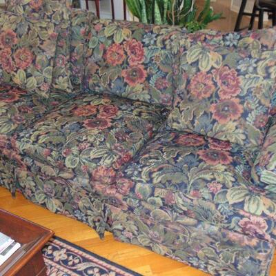 Upholstered Overstuffed Sofa