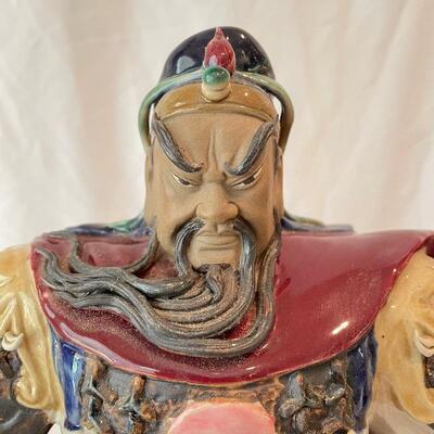 Lot 98 - Large 15â€ Mud-man, Guan Gong Warrior God