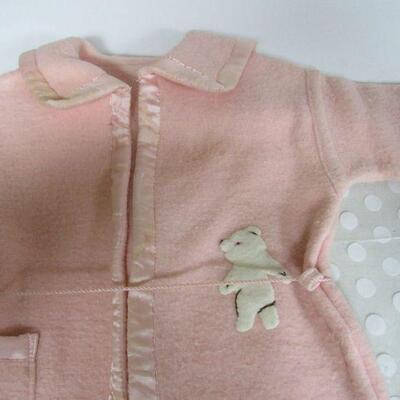 Adorable Childs Lot Vintage Flannel-like Fleecy Robe & Norcrest Baby Planter