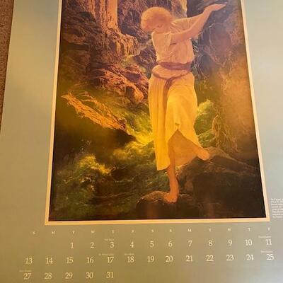 2 prints and a vintage Maxfield Parrish 1988 calendar