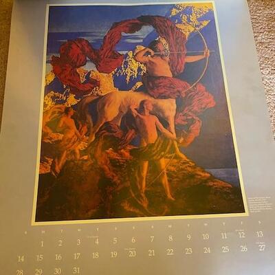 2 prints and a vintage Maxfield Parrish 1988 calendar