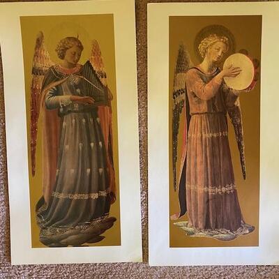 2 Italian Fra Angelico Angel prints