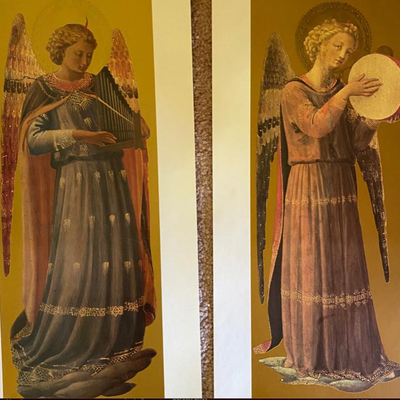 2 Italian Fra Angelico Angel prints