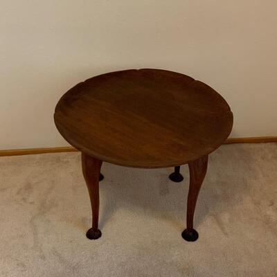 African Made Pre 1940's - Solid Wood Round Table 