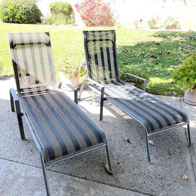 Lot 192  Pair of Outdoor Chaise Lounges 