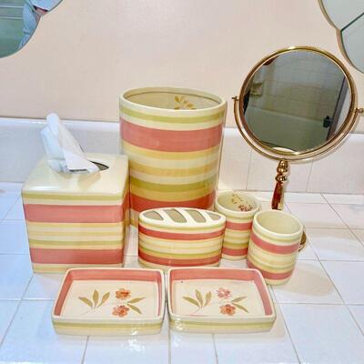 Lot 203  Vintage Ceramic Bathroom Set 