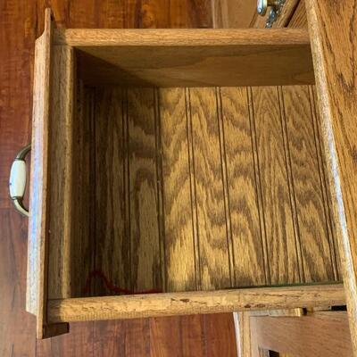 Solid Oak Adorable Country Server with Matching Mirror  