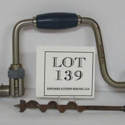Large Hand Drill and Bit