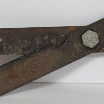 Very Large Vintage Wood Handle Garden Sheers