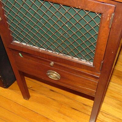 Antique Phonograph Mahogany Table