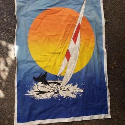 Vintage 1979 printed cloth poster