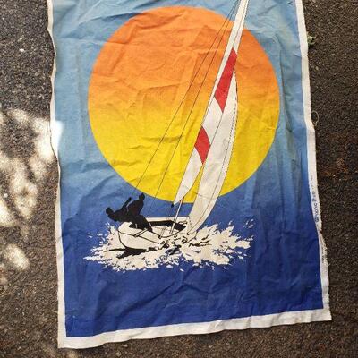Vintage 1979 printed cloth poster