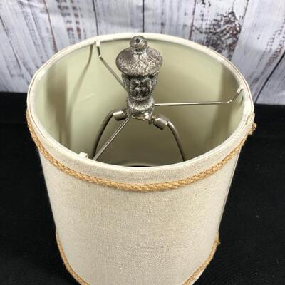 Small Off White Lamp Shade with Finial