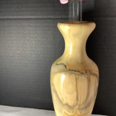 N - 162 Artisan Crafted Aspen Wood Bud Vase 