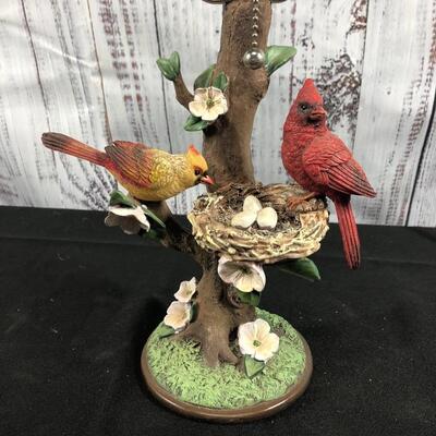 Cardinal Birds with Nest Small Table Lamp *No Shade*