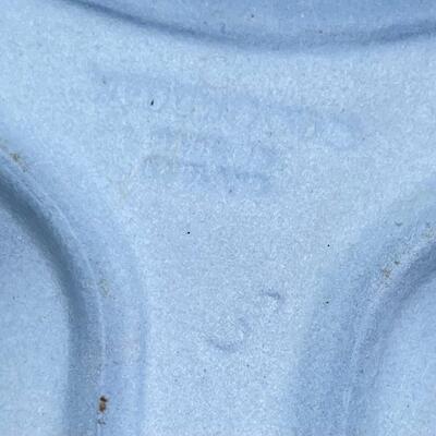 WEDGWOOD PALE BLUE JASPERWARE CLUB DISH/TRAY SET OF 2