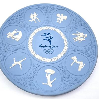 WEDGWOOD PALE BLUE JASPERWARE SYDNEY 2000 OLYMPIC GAMES PLATE