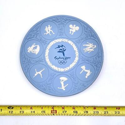 WEDGWOOD PALE BLUE JASPERWARE SYDNEY 2000 OLYMPIC GAMES PLATE