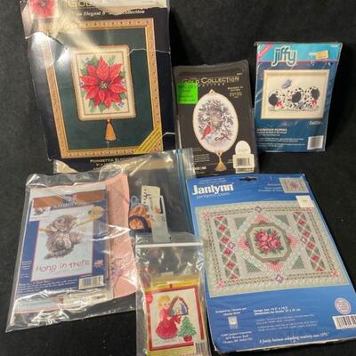Lot of 7 cross stitch kits