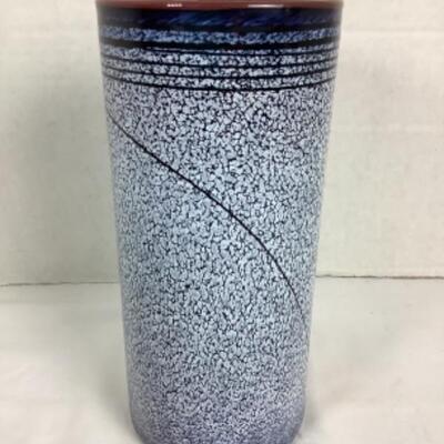 N - 168 Taylor Backes Signed Original Hand Blown Art Glass Vase 