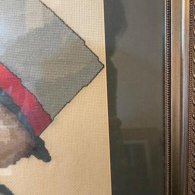 Framed Christmas Cross Stitch