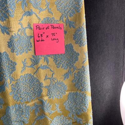 Vintage 70s Draperies  6 panels